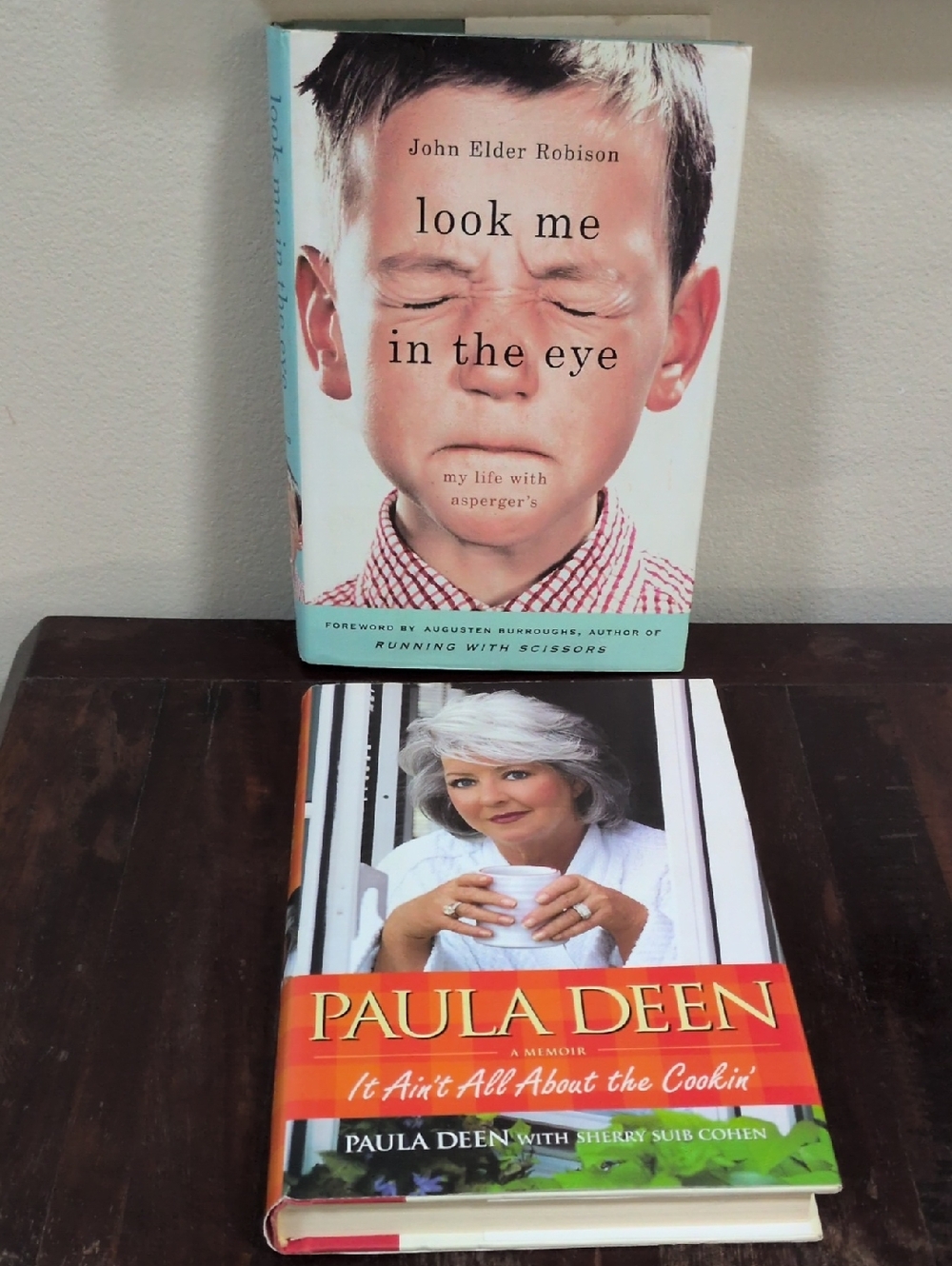 Paula Deen John Elder Robison Set of 2 Nonfiction Biography Hardback Books Used